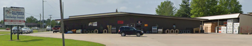 California Construction Supplies building in California, Missouri