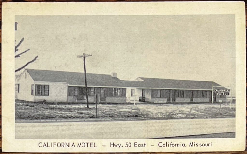 Early picture of the California Motel in California, Missouri