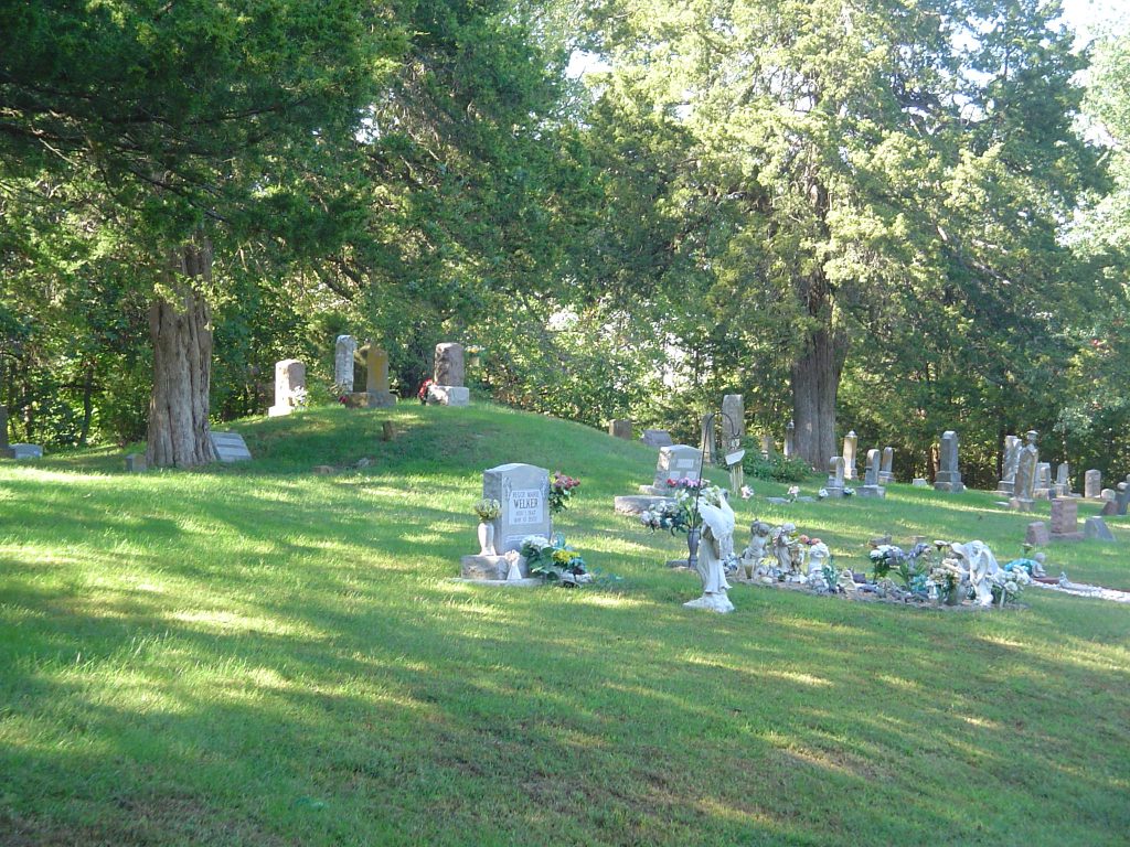 Copp Chapel Cemetery located across the road from the church
